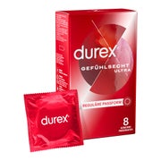 Produktabbildung: «Gefühlsecht Ultra» Markenkondome mit 20% dünnerer Spitze (8 Kondome) 8 St