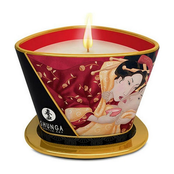 Shunga Massagekerze Erdbeere