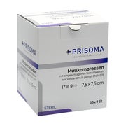 Mullkompressen Prisoma 7,5x7,5 cm steril 30X2 St