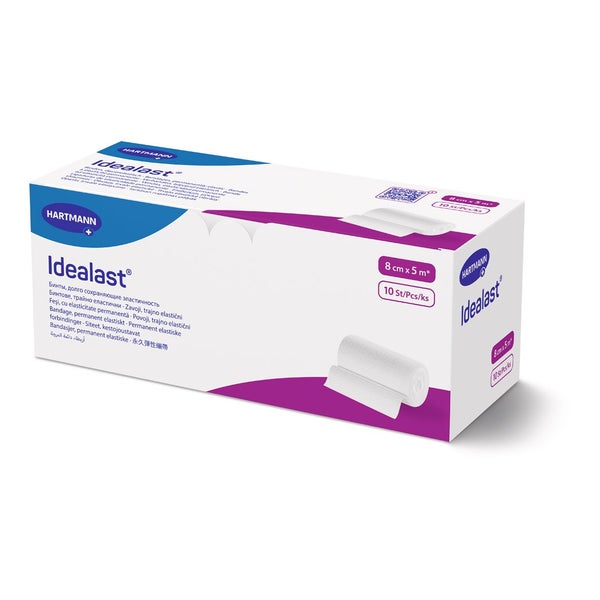 Hartmann Idealast ohne Verbandklammern, Idealbinden weiß - 5 m x 8 cm 10 St