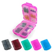 Tablettenbox 7 Tage Pillendose 10 Fächer BPA-frei Rosa 1 St