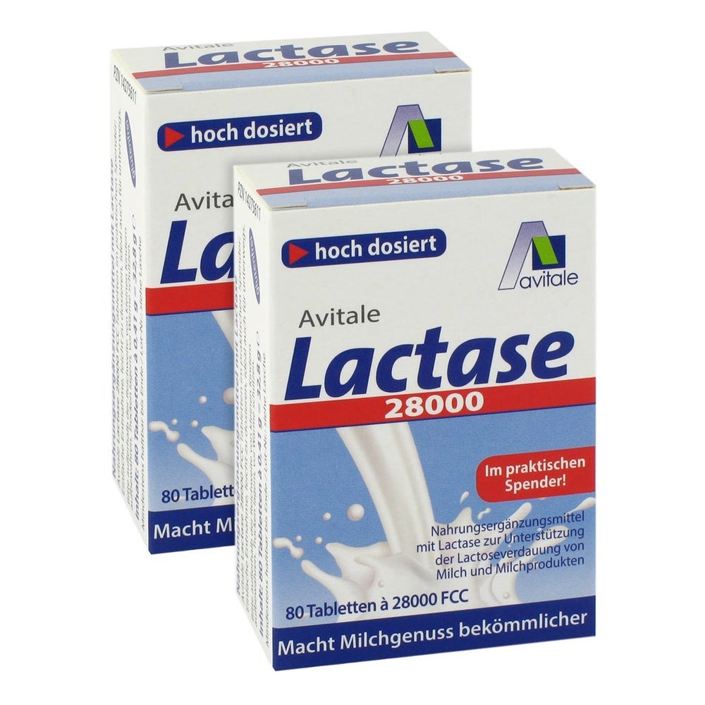 Doppelpack Lactase 28000 FCC Tabletten 2X80 St