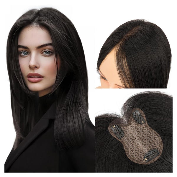 Haartopper Echthaar Clip Extensions 21g Frauen Ohne Pony 1B 1 St