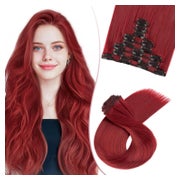 Clip in Extensions 8Stück Haarteile 130g 66 cm #BURG Weinrot 1 St