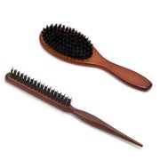 Haarbürste Sleek Look 2er-Pack Wildschweinborsten Naturhaarb 1 St
