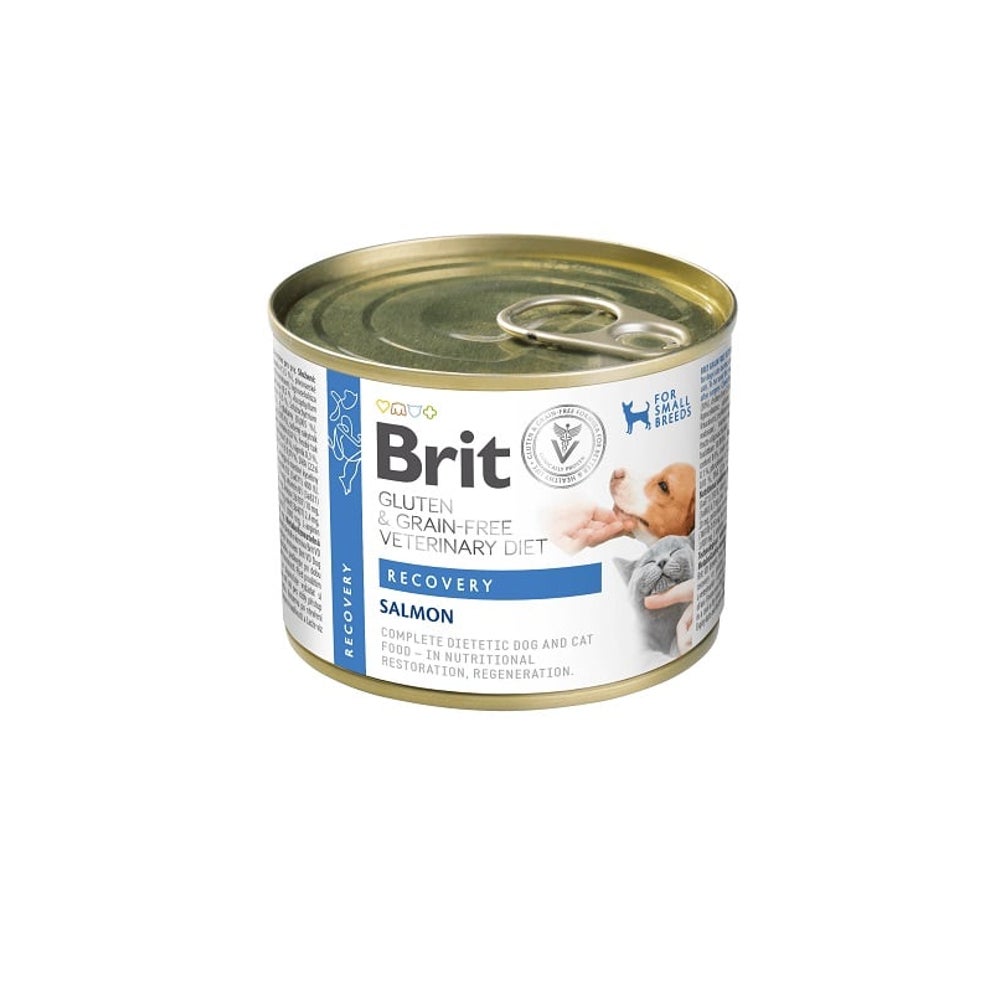 BRIT Veterinary Diet Grain Free Recovery Lachs und Hühnerleber für Hunde und Katzen in der Rekonvaleszenz 0,2 kg