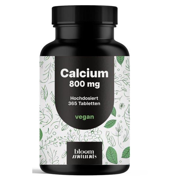 Calcium 800 mg - 365 Tabletten - Bloom Naturals 365 St