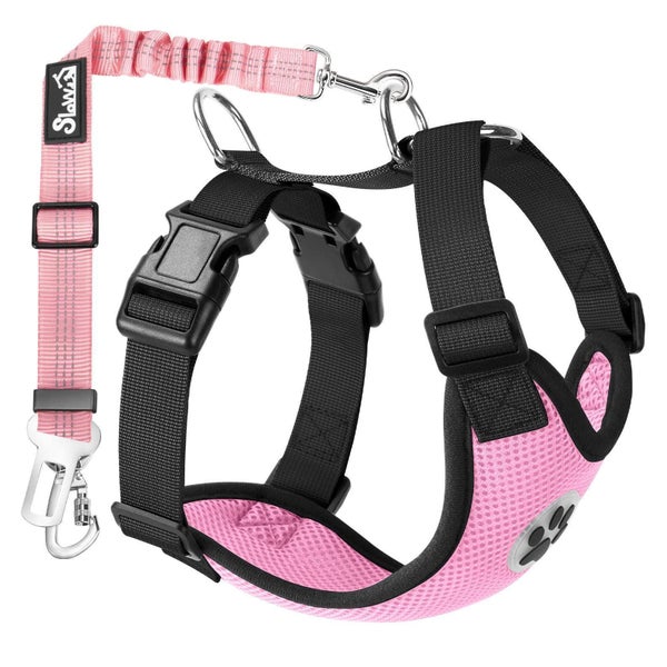 Anschnallgurt Hund Sicherheitsgurt Auto Hundegeschirr M Rosa 1 St