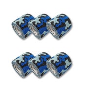 Produktabbildung: LisaCare Pflasterverband - 5cm x 4,5m - 6er Set Camo-Blau 6 St