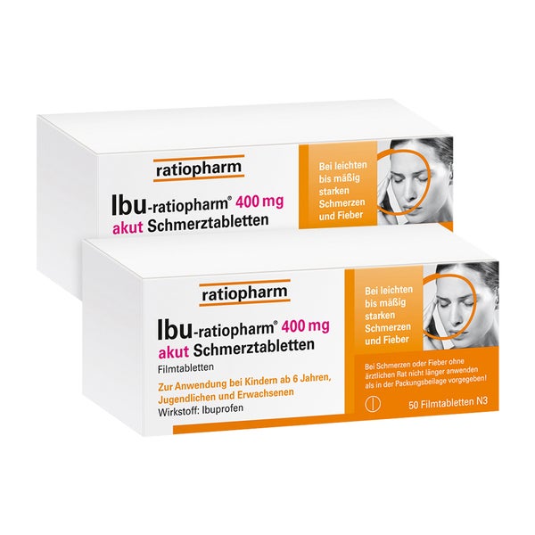 IBU ratiopharm 400 mg akut Doppelpack 2X50 St