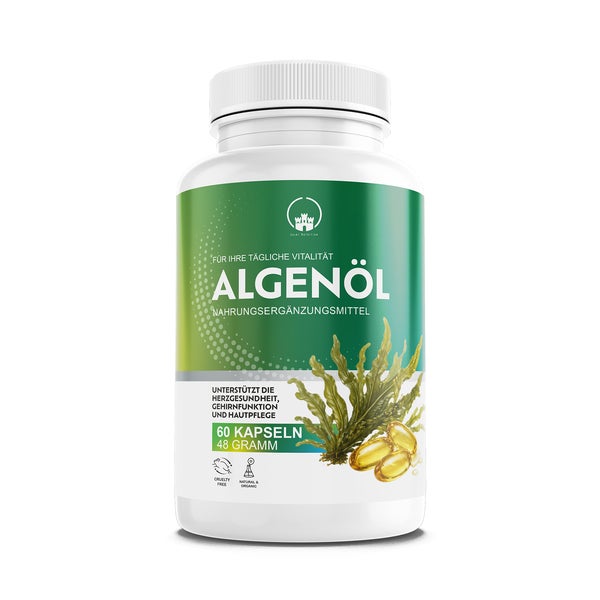 Saint Nutrition Algenöl Omega 3 Kapseln Hochdosiert – Vegan 48 g