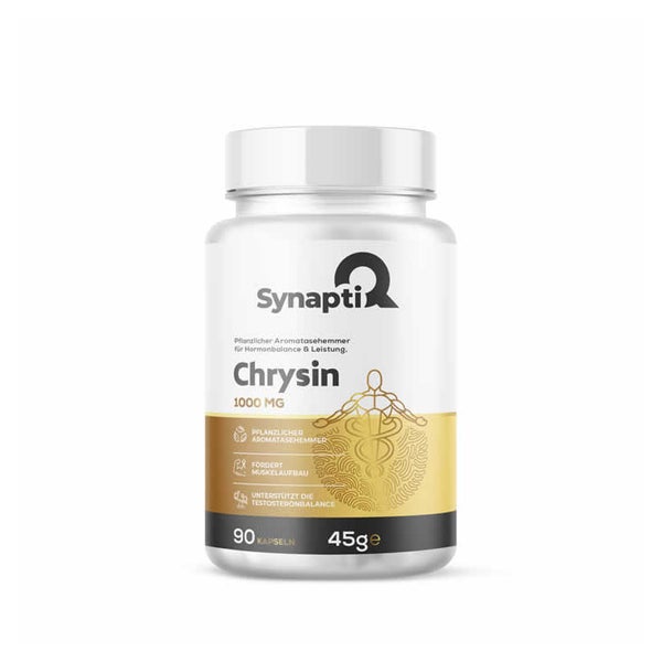 SynaptiQ® - Chrysin – Hochwertiges Pflanzenflavonoid zur täglichen Ergänzung 2x500 mg 90 St