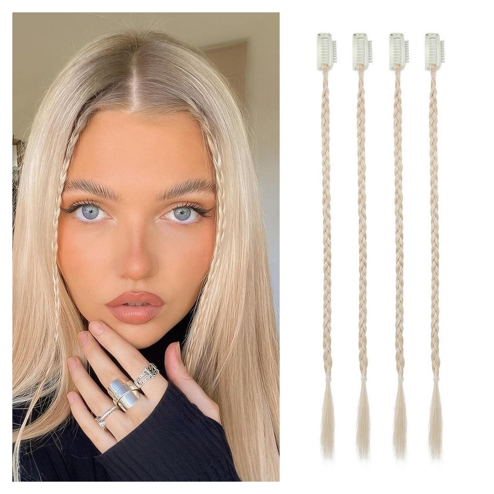 Haarverlängerung Clip In Extensions Synthetisch 35 CM Kühles 1 St