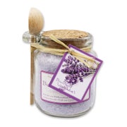 Florex Badesalz Lavendel Glas mit Holzlöffel 300 g