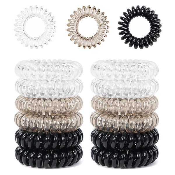 12 Spiral Haargummis Telefonkabel Elastisch Damen Mädchen Ha 1 St