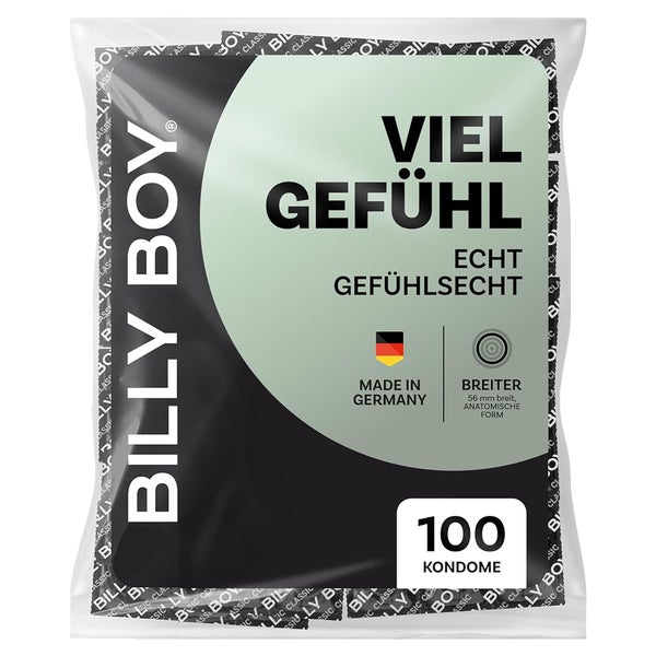 «Viel Gefühl» Kondome – 100 Stück, anatomisch, befeuchtet (100 Kondome) 100 St