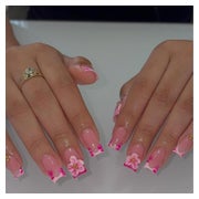 Künstliche Nägel 24 3D Blumen Press On Nails Nagelfeile Desi 1 St