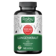 Lungenkraut Kapseln mit NAC, Königskerzen & Vitamin  C - RAIBU 160 St