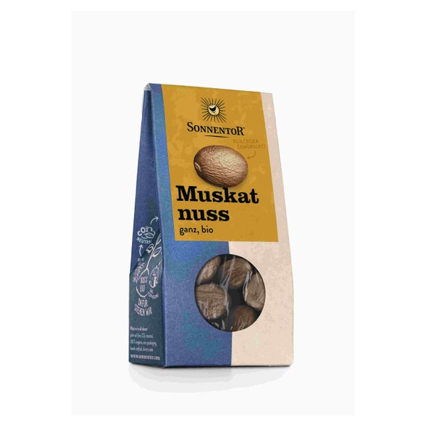 Muskatnuss ganz bio 25 g – Aromatisches Bio-Gewürz für vielfältige Gerichte