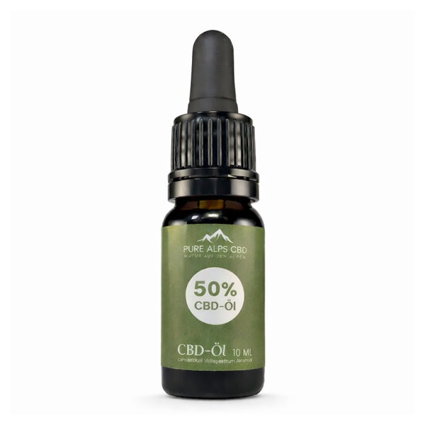 Pure Alps CBD Vollspektrum Öl Tropfen 50% 10 ml