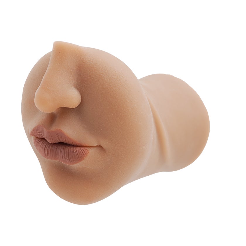 sexpuppe sale Rubberfashion Latex Maske - Latexmaske mit Außen Dildo - Mund und Nase  offen main image 1