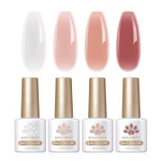 Nagellack UV Gel Transparent Weiß Nude Rosa Pfirsichdunst Je 1 St