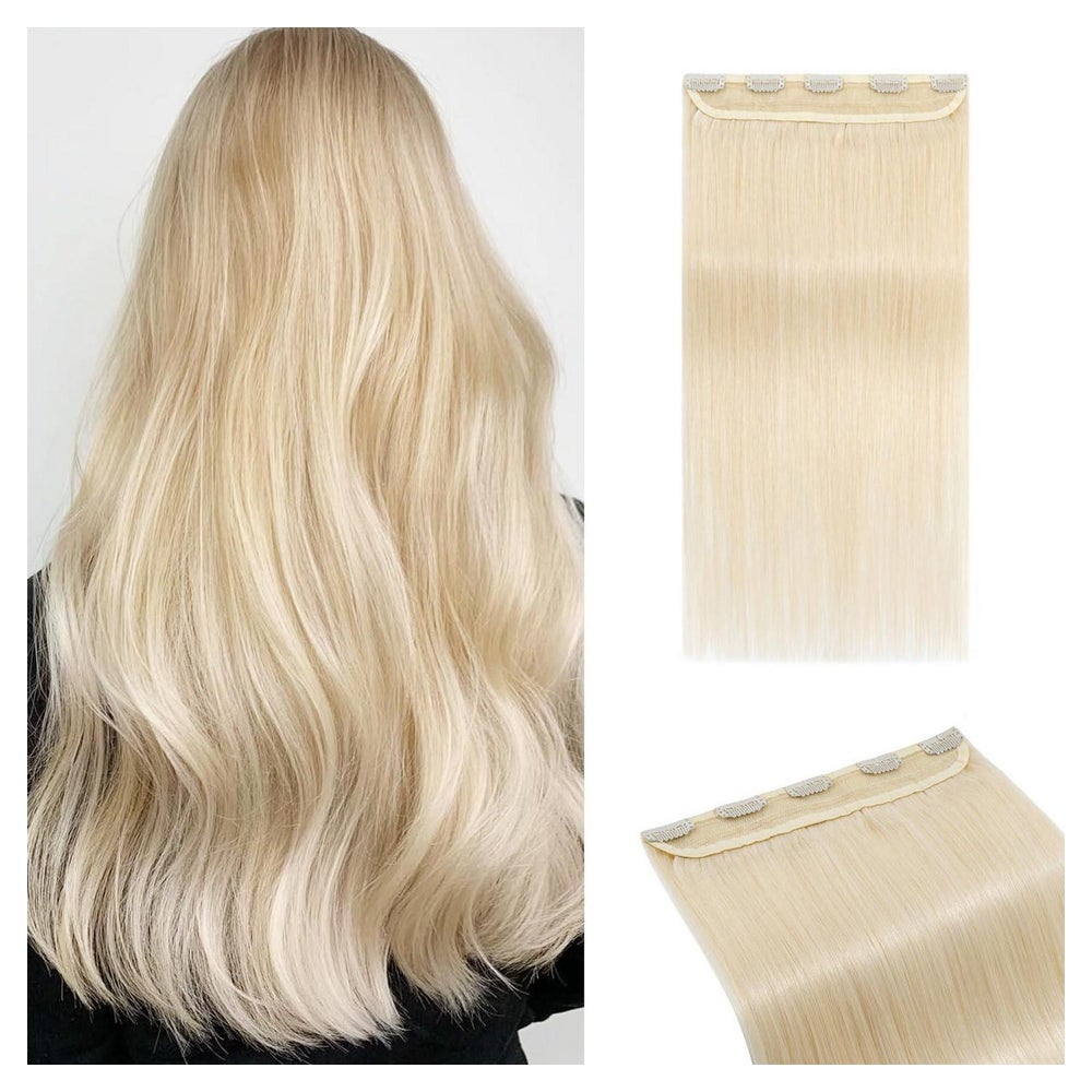 Haarverlängerung Clip In Echthaar One Piece 5 60 Platinblond 1 St