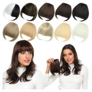 Clip in Pony Haarteile Bangs Fringe Schläfen Blond Mix Bleic 1 St