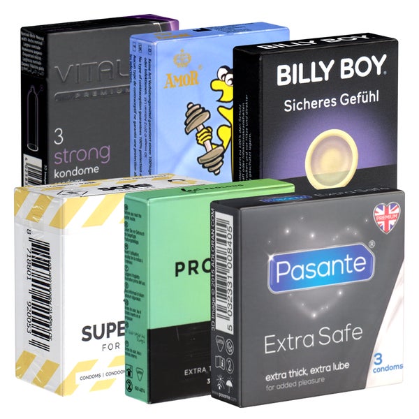 Kondomotheke® Thick & Strong SIXPACK - 6x dicke Kondome (20 Kondome) 20 St