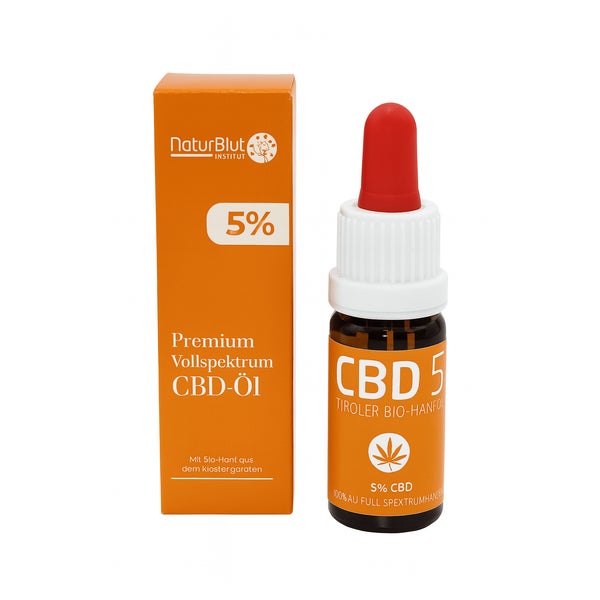 NaturBlut Premium BIO CBD Öl 5% - CBD aus den  Alpen 10 ml