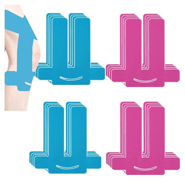 NELLHOMY Knie Kinesiotape (16 Stk.) - Vorgeschnitten, Wasserfest, Elastisch für
