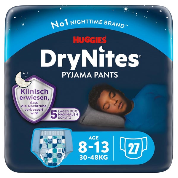 Huggies DryNites Nachwindeln Jungen 8-13 Jahre, 27 St. 27 St