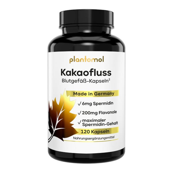 plantomol® 6mg Spermidin Kakaofluss mit Kakao für Blut-Gefäße