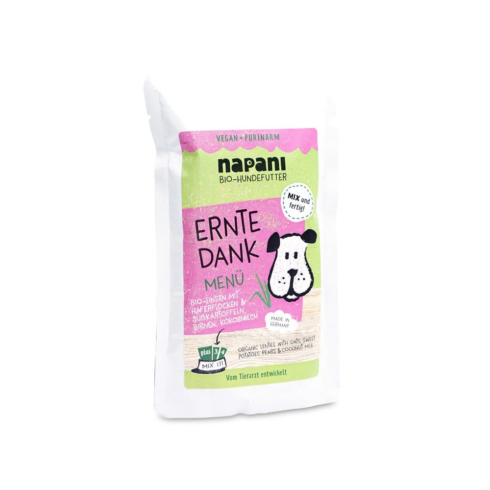 Bio Menü für Hunde Ernte Dank mit Linsen und Haferflocken... 150 g