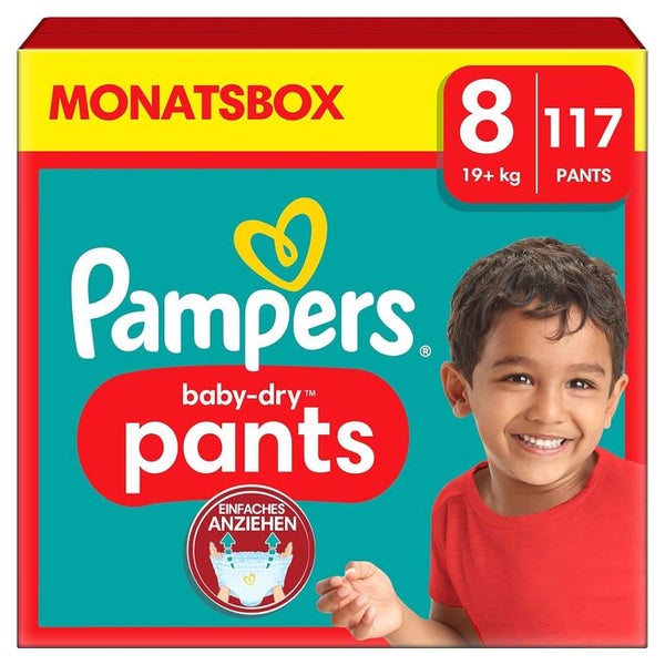 Pampers Windeln Pants Größe 8 (19kg+) Baby-Dry 117 St