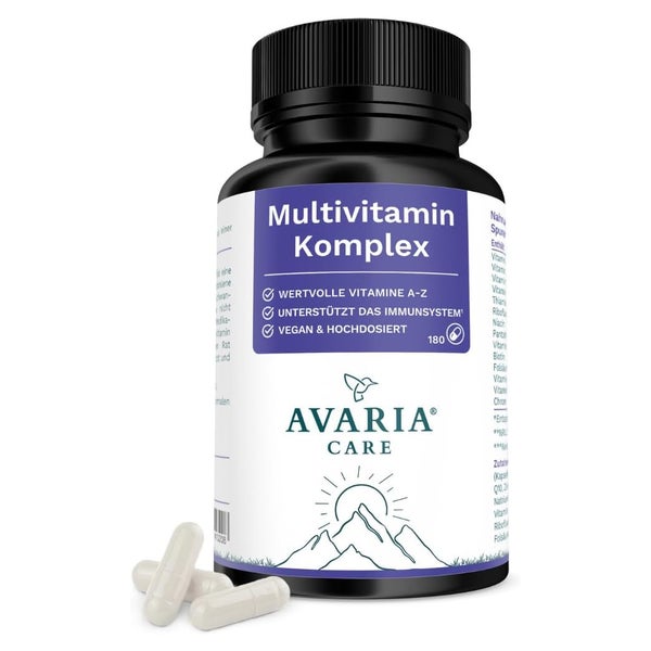 Multivitamin Premium – Vitamine A-Z, hochdosiert, vegan 180 St