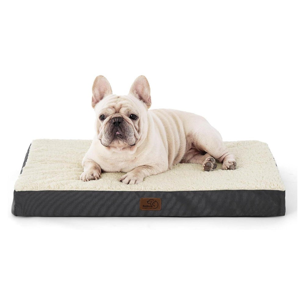 Hundebett orthopädisches waschbar L 76 x B 51 x H 8 cm Grau 1 St