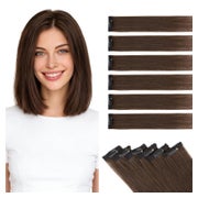 Clip in Extensions Echthaar Balayage 6 Stück 55cm #2R Dunkel 1 St