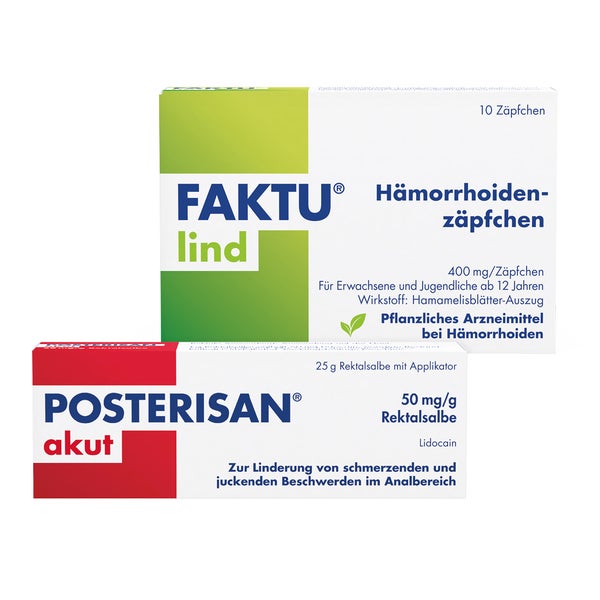 Posterisan Akut Sal + Faktulind Zäpfchen 1 Set