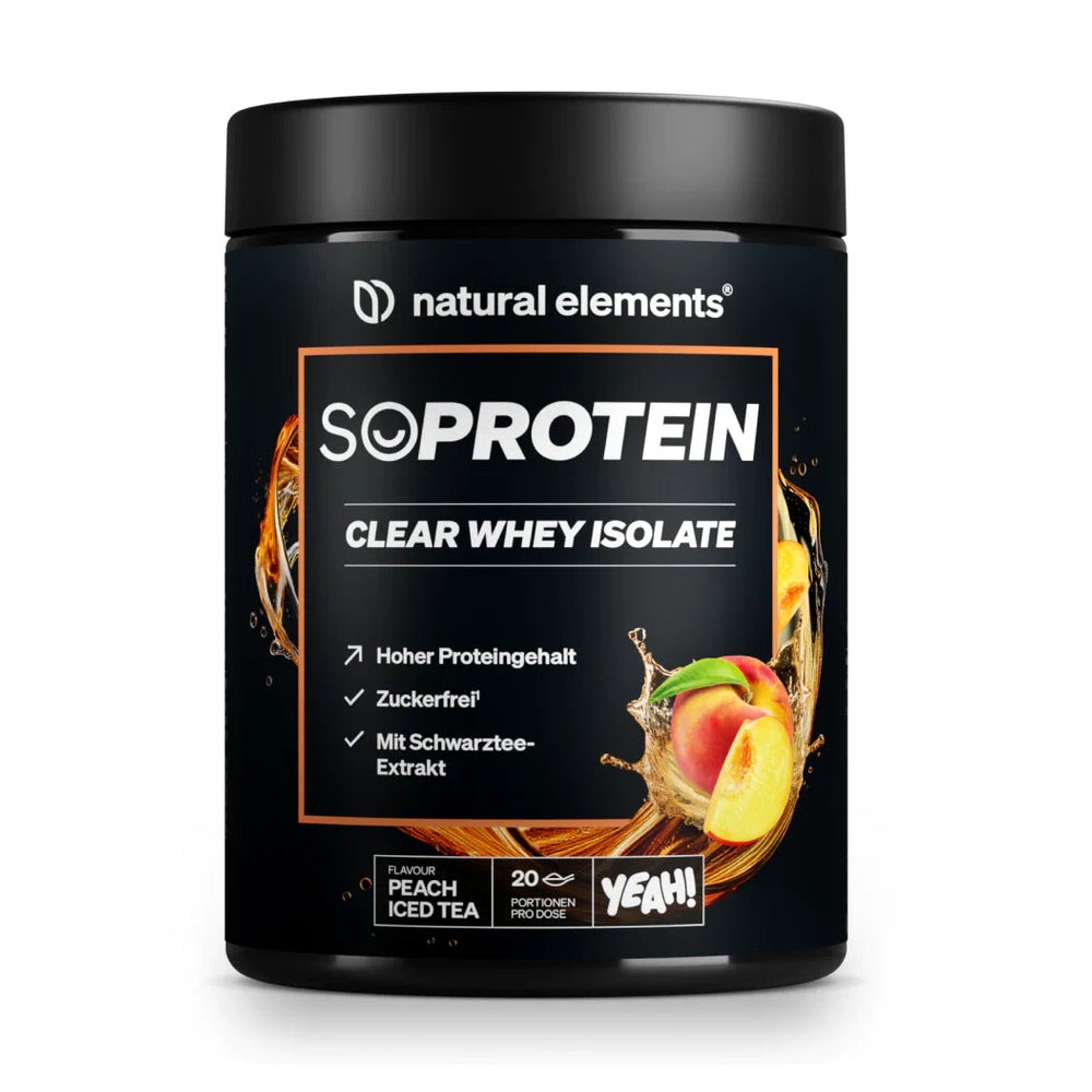 natural elements SoProtein Clear Whey Isolate Peach Iced Tea 600 g