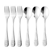 Edelstahl Kinderbesteck Set mit Gravur 6 Teile 1 St