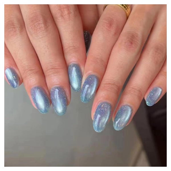 Ceboic 24 Stück French Press on Nails Kurz Mandel Glänzend A 1 St
