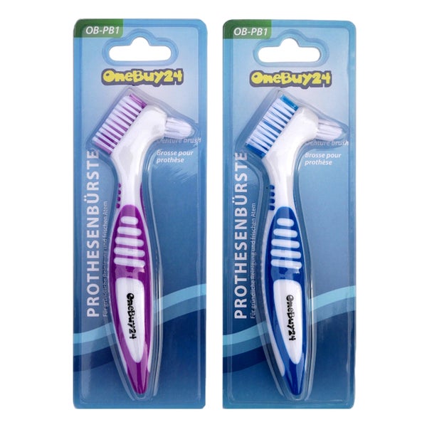 OneBuy24 - Prothesenzahnbürste Zahnersatzbürste 2 St