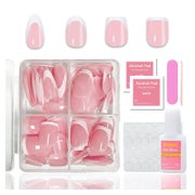 Falsche Nägel Press On Kurz Französisch Tips Set 96PCS Weiß 1 St