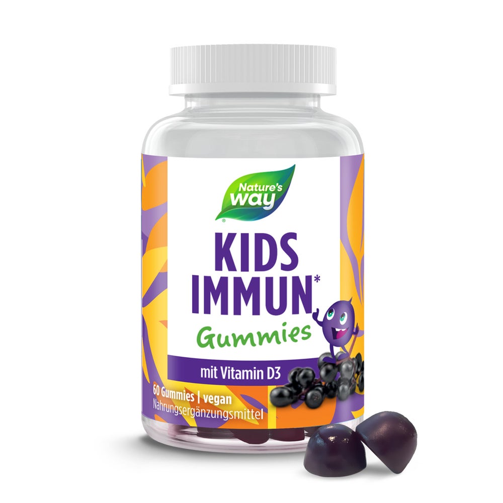 Immun Komplex Gummibärchen für Kinder mit leckerem Holunderbeeren Geschmack I Immunsystem stärken... 60 St