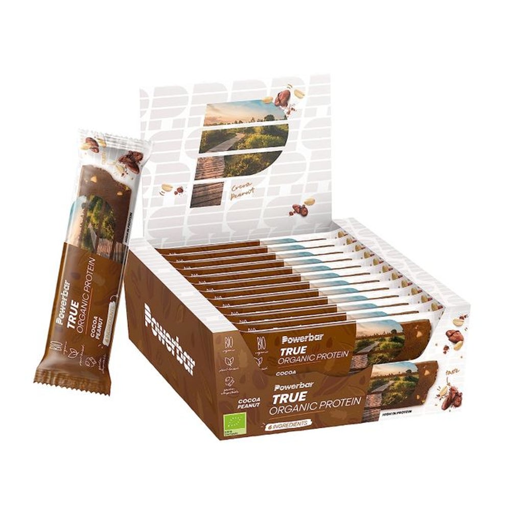 Powerbar True Organic Protein Bar Cocoa-Peanut - Pflanzlicher Proteinriegel + Bio 16 St