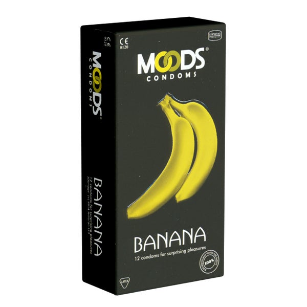 «Banana» 12 Stück, 53 mm, Bananen-Aroma, rosa, zylindrisch (12 Kondome) 12 St
