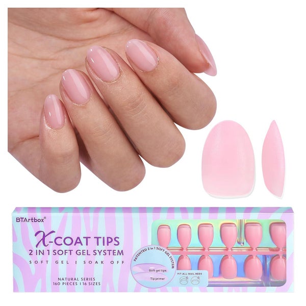 Nagelspitzen Almond Gel Full Cover 0.03 ml (30er Pack) Pink- 1 St