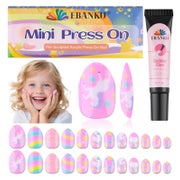 Press On Nails 24 Stück Mandel Nagelkleber Kinder Rosa Pferd 1 St