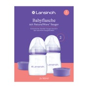 Lansinoh Babyflaschen&naturalwave Sauger S 2x160ml 2 St